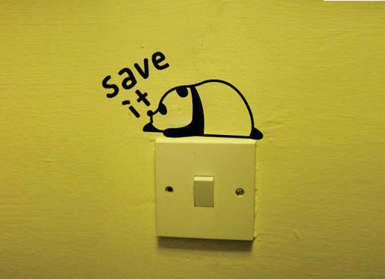 Save-it-lazy-bear-personalized-cartoon-switch-stickers-wall-stickers-wall-covering-wall-decoration